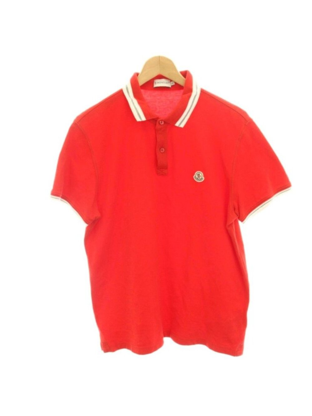 Moncler Polo Shirt Top Short Sleeve L Red 00 HN